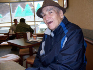 Dad in Tim Horton's, 2007